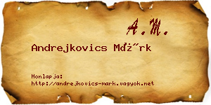 Andrejkovics Márk névjegykártya